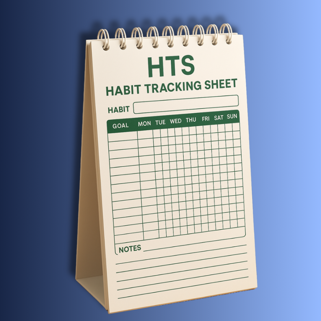 daily habit tracker pdf Habit Tracking Sheet HTS